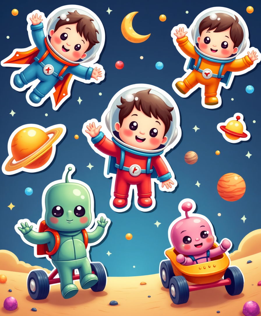 Kids Stickers - Sheet v49